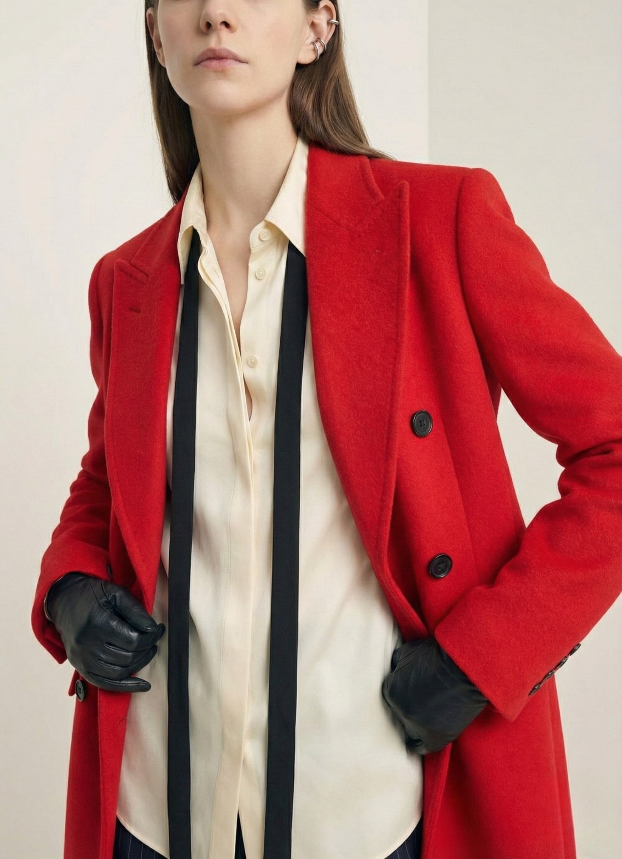 The Statement Coat: Saf Kaşmir | Scarlet Kırmızı Palto