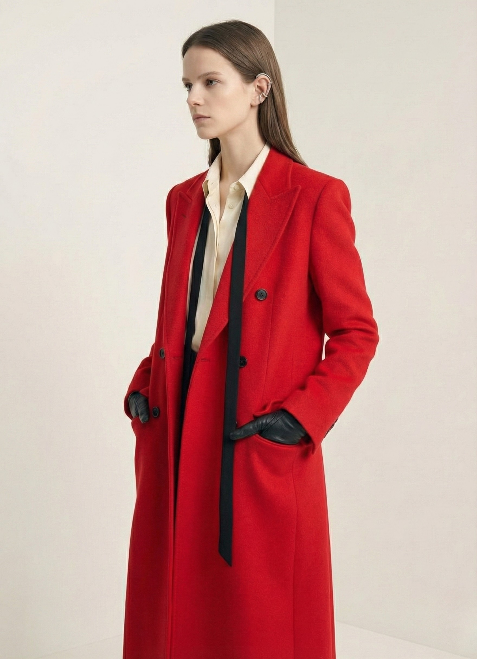 The Statement Coat: Saf Kaşmir | Scarlet Kırmızı Palto