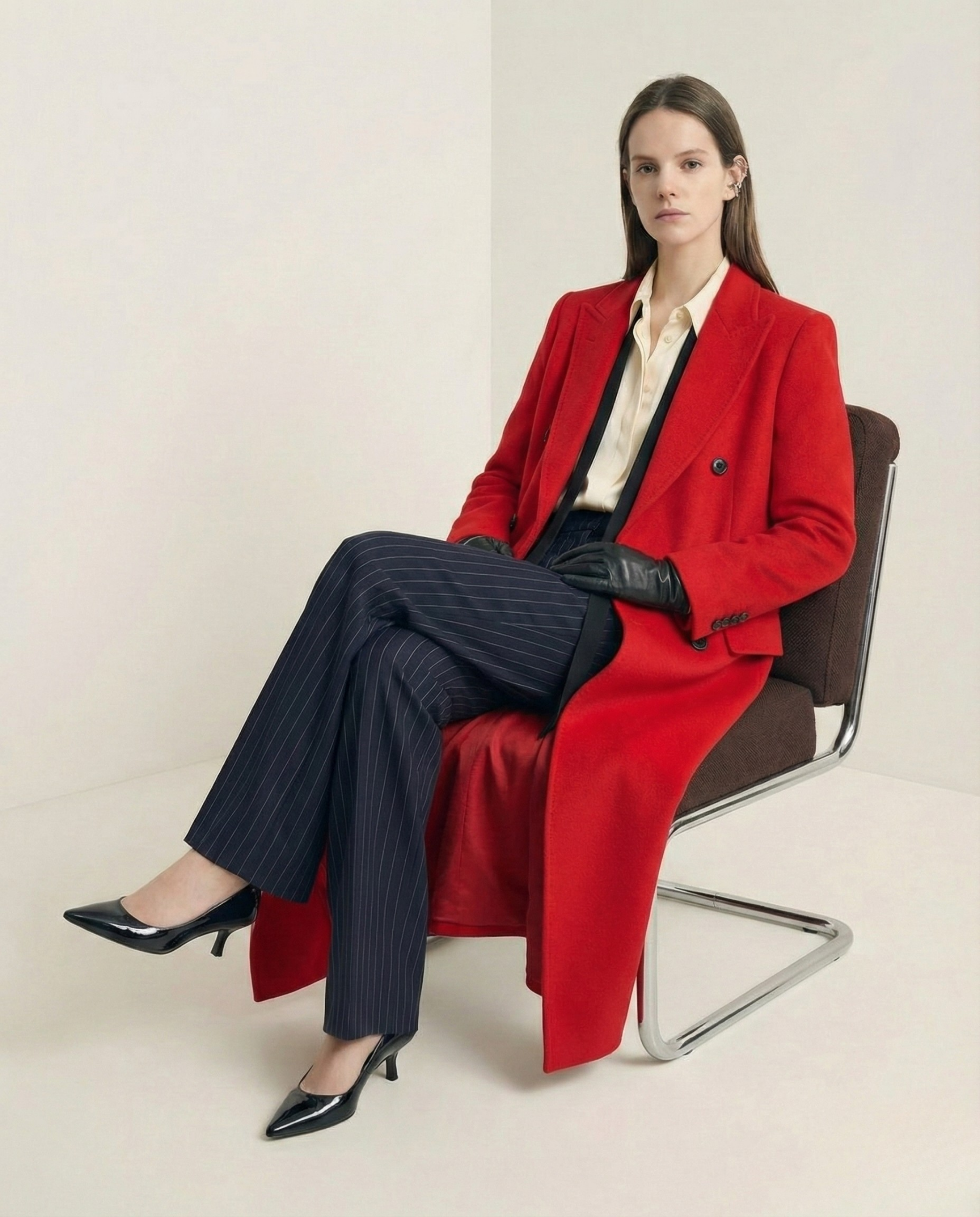 The Statement Coat: Saf Kaşmir | Scarlet Kırmızı Palto