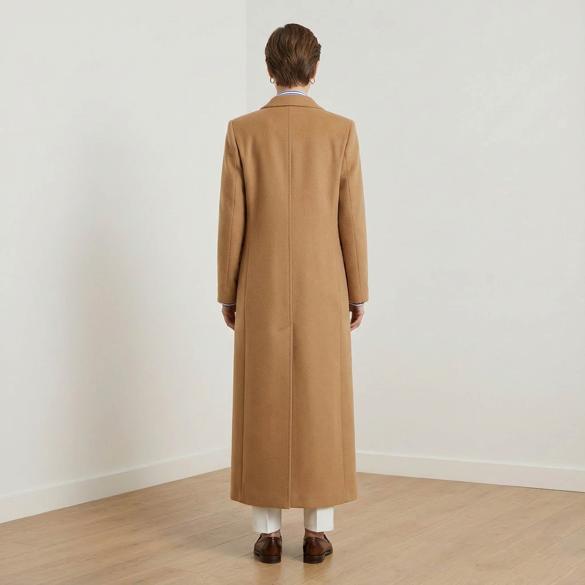 The Noir Signature: Camel %100 Kaşmir Uzun Palto