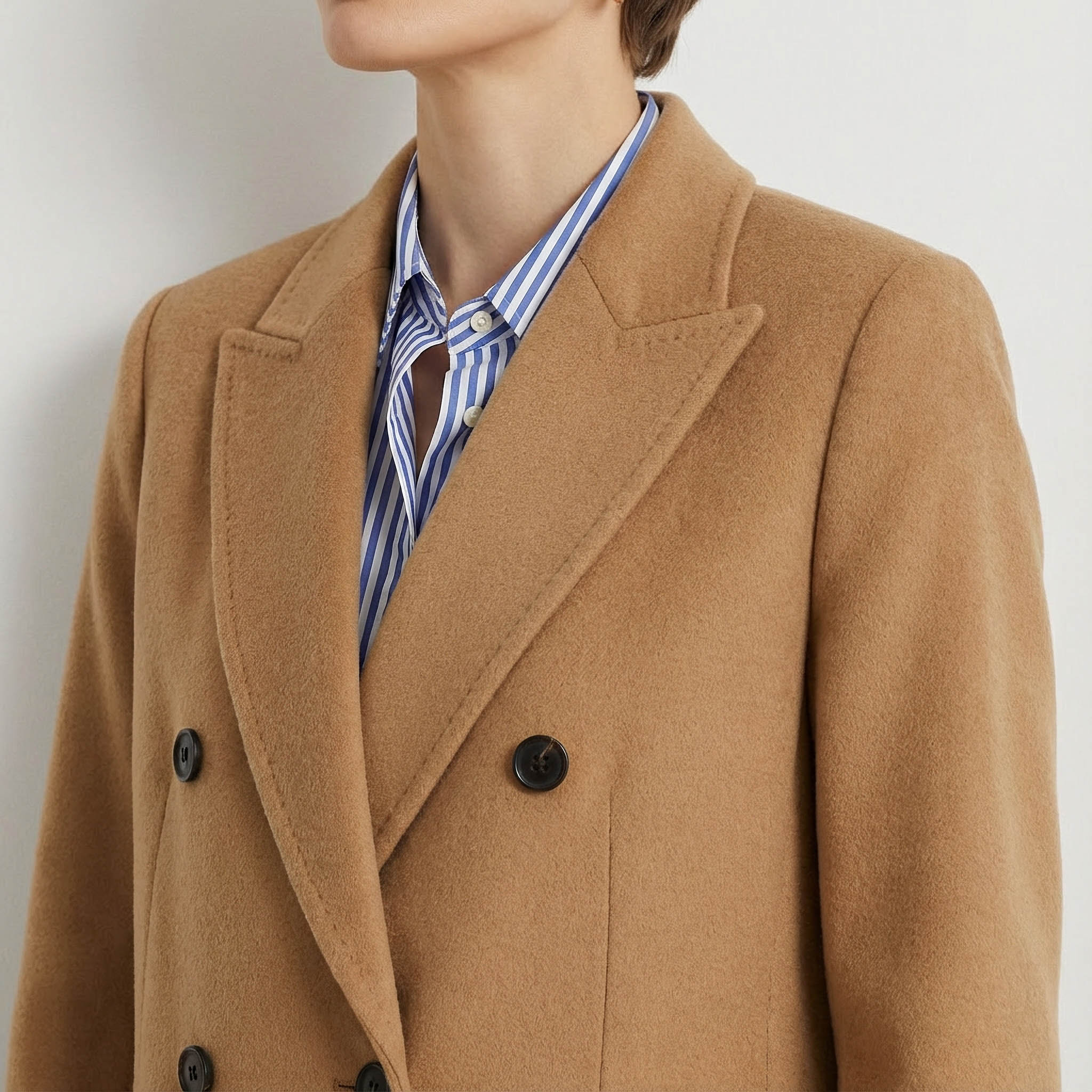 The Noir Signature: Camel %100 Kaşmir Uzun Palto