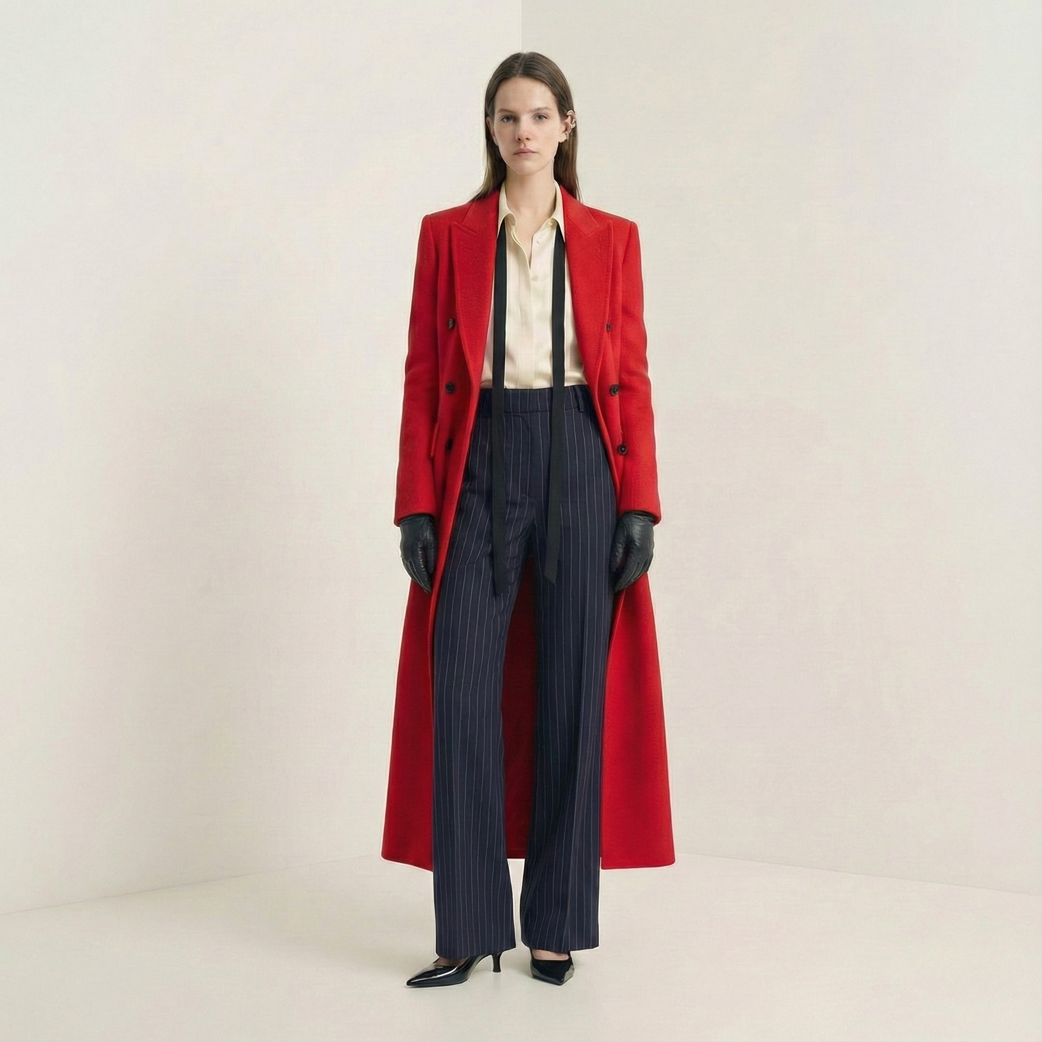 The Statement Coat: Saf Kaşmir | Scarlet Kırmızı Palto